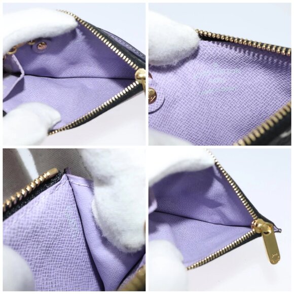 LOUIS VUITTON Multicolor Pochette ClesNM Coin Purse Black M60279 LV Auth 142349 - Picture 15 of 16
